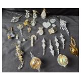 Glass & Plastic Christmas Ornaments With Angels, H