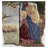 Woven Tapestries Religious Scene, Ducks