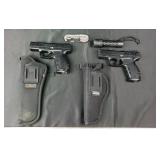 Pair Powerline 426 BB Guns, Uncle Mikes Holsters