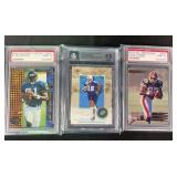 3 Graded Football Cards