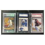 3 Graded Football Cards