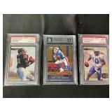 3 Graded Football Cards