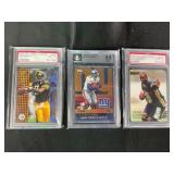 3 Graded Football Cards