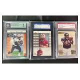3 Graded Football Card