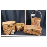 4 Peterboro Basket Co. Woven Wood Baskets & Recipe