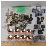 Brass Picture Rail Hooks, Copper Knobs, Padlocks
