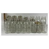Ball Mason Glass Jars, Some with Lids