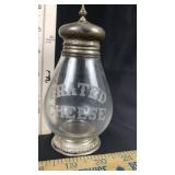Vintage Silverware and Glass Grated Cheese Shaker