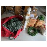 Artificial Christmas Trees, Wreath, Angel Decor