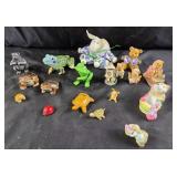 Animal Figurines Including Bears, Frogs, Turtles