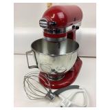 KitchenAid Red Stand Mixer with Attachments