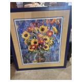 Framed Floral Print 33 in. X 37 in.