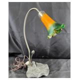 Art Nouveau Style Lamp With Glass Shade