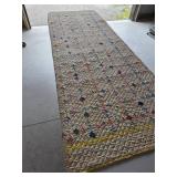 Patchwork Quilt with Yellow Border 82'x69'