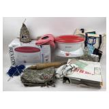 Revlon Parafin bath, rolling pin, Childcare binder