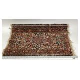 Hand-Knotted Wool Oriental Rug Fragment