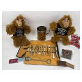 Mother of pearl handled manicure set, Wolf &