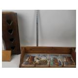 Wood Cottagecore Toilet Paper Holder, Hat Rack