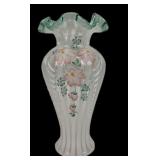 Fenton Rib Optic Meadow Beauty Vase