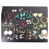 (30) Pair Pierced Earrings: Aldo tassles, dichroic