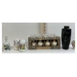 Chinese Iridescent Shell Vase, Japanese Mini Porce