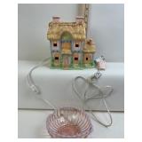 Lefton Candy Shoppe Village House Lamp, Opalescent