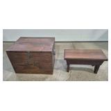 Wood File Box With Metal Handles & Latch 14.5 in.