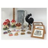 Ceramic Houses, RS Prussia Cup, Rooster Figurine,