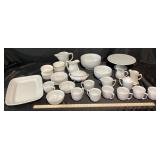 White Dinnerwear: RH, Williams Sonoma, Canopy