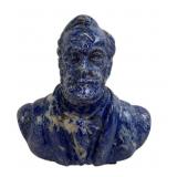 Lapis Lazuli Carved Historical Figure Bust replica