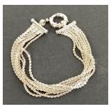 Milor Italy sterling silver chainmail bracelet. 8