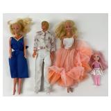 Mattel Barbie, Ken, and Skipper Dolls
