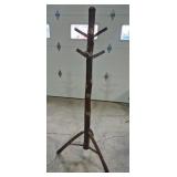Rustic Wood Freestanding Coat Tree 64 in. Tall