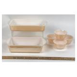 Fire-King Copper Tint Ovenware Bakeware Set