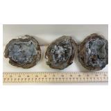 Three Open Geode Pieces