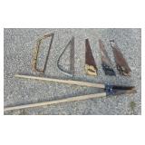 Hand Saws (5) & Post Hole Diggers