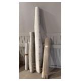 4 rolls vinyl flooring, 4x6 finished edge rug