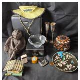 Cashs Crystal Bowl, Cloisonne Plate, Reuge Music B