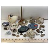 Agate Slabs, Geodes, Conch and Nautilus Shells, Ar