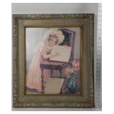 The Young Artist Vintage Print in Gilded Frame