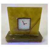 Renco Square Face Mantel Clock With Uranium Number