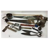 Hand Tools Including Saws, Torches, Oil Cans