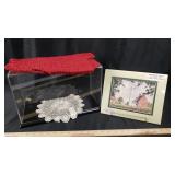 Port Sanilac Print, Display Case, Crochet Doily