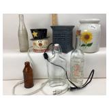 Snowman Wax Warmer, Sunflower Jug Planter, Glass B