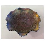 Iridized Glass Ruffled Edge Bowl Iridescent carniv