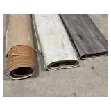 3 rolls vinyl flooring remnants wood-tile pattern