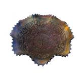 Iridized Glass Ruffled Edge Bowl Iridescent carniv