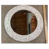 Round Shell Mosaic Mirror
