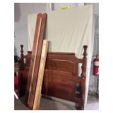 Full size wood bed frame, headboard footboard