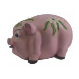 Ceramic Piggy Bank with Floral Decoration